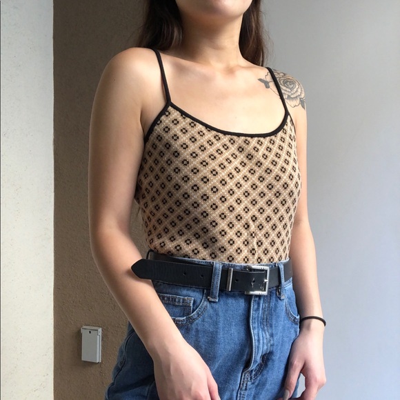 Vintage Tops - Vintage Nine West floral striped knit sweater cami